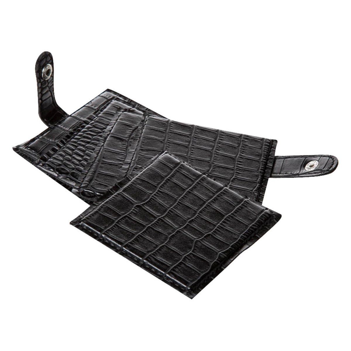 Juego de 6 posavasos de cristal croco negro