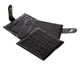 Juego de 6 posavasos de cristal croco negro