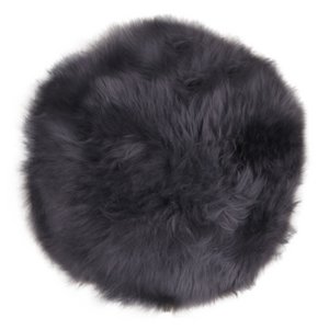 Lammfellsitz – Echtes Lammfell, Grau – Ø35 cm