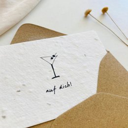 Tarjeta de felicitación plantable "Martini" en formato A7