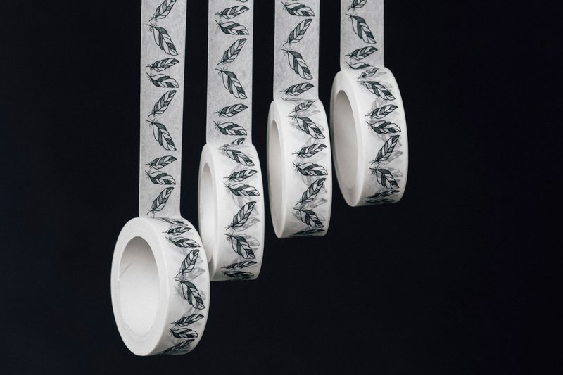 nastro washi piume