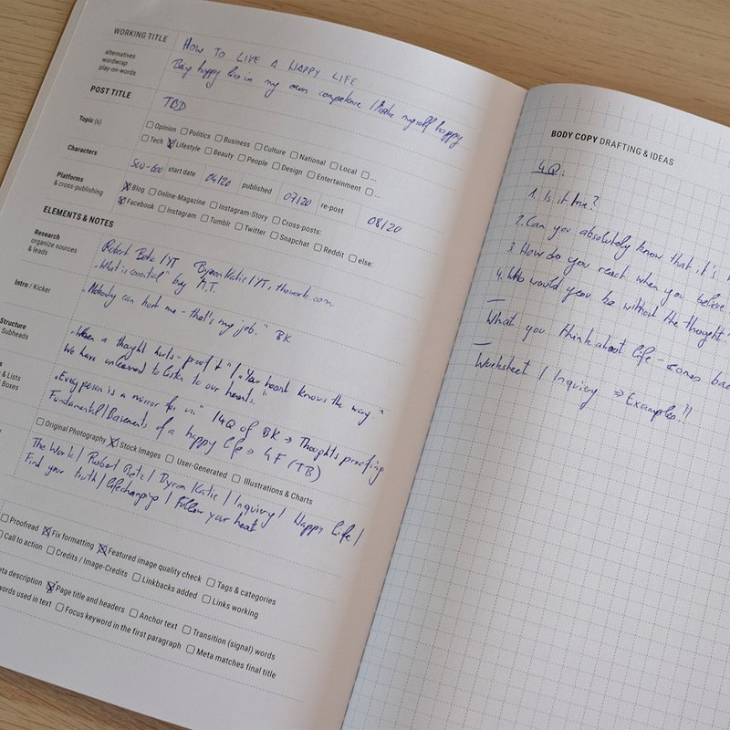 Blogger-Briefpapier-Notizbuch