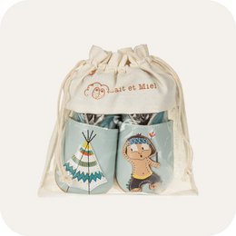 Zachte Indiase leren babyslofjes en tipi