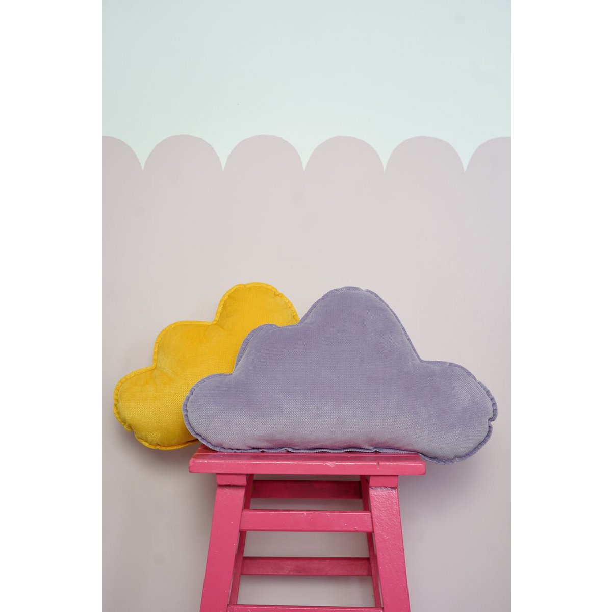 Velvet Cloud Pillow for baby room "Honey"