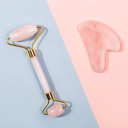 Rodillo de Cuarzo Rosa y Gua Sha Duo