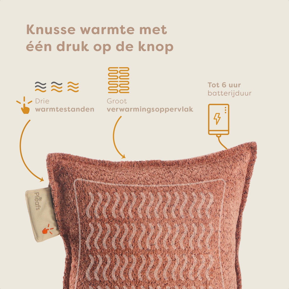Pleafs® Warmtekussen Boho 45x45cm Spicy Mix