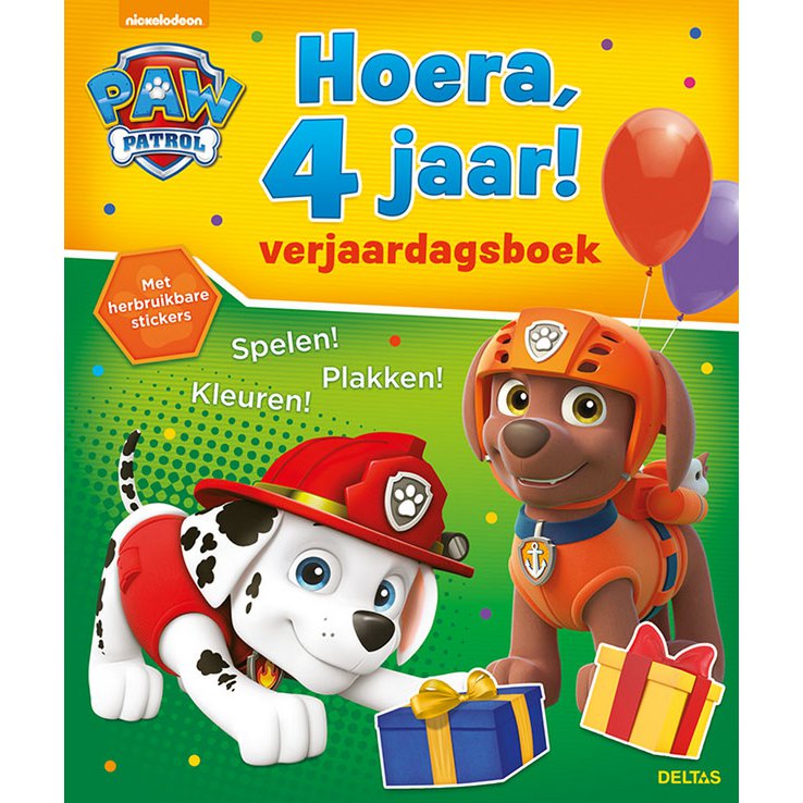 Paw Patrol Hooray, 4 years old! Birthday book