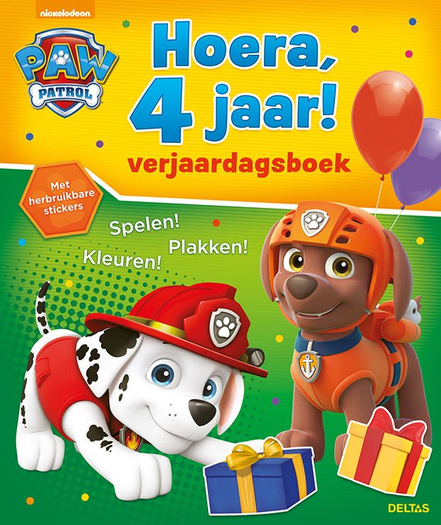 Paw Patrol Hooray, 4 years old! Birthday book