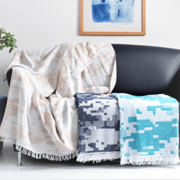 Terræn bomuld jacquard tæppe