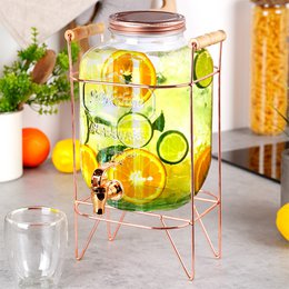 Dispenser with Tap and Stand Gold 5.5 l