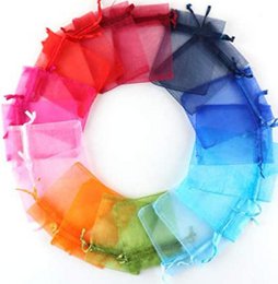 10x15 cm x 100 Organza gift bags mixed colours