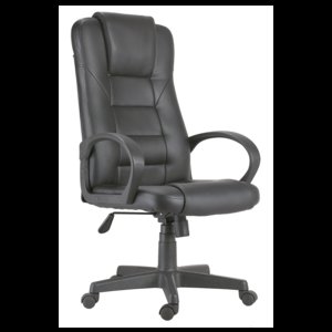 HENRY MODEL OFFICE CHAIR SIMILE BLACK LEATHER. OK1321 (8444)