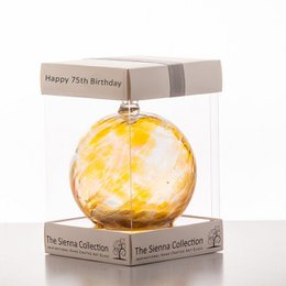 10cm Friendship Ball - Happy 75th Birthday