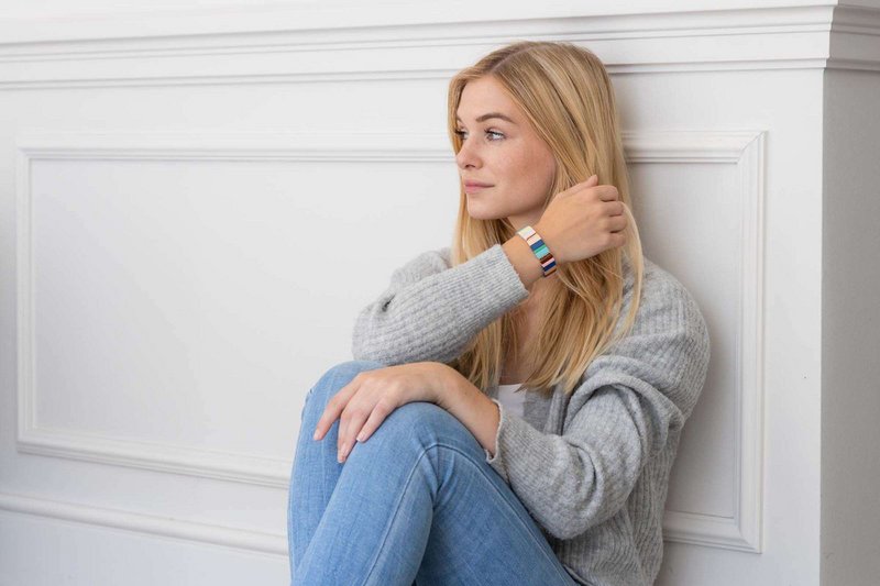 Remember - Sierraad Armband Antoine met Elastiek Ø 19 cm - Multicolor
