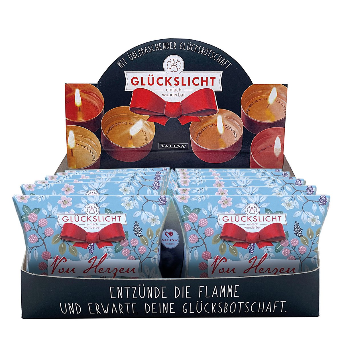 Gelukslampje / In een geschenkverpakking met uitgesneden strik 🎀 / Vintage / Vanuit het hart