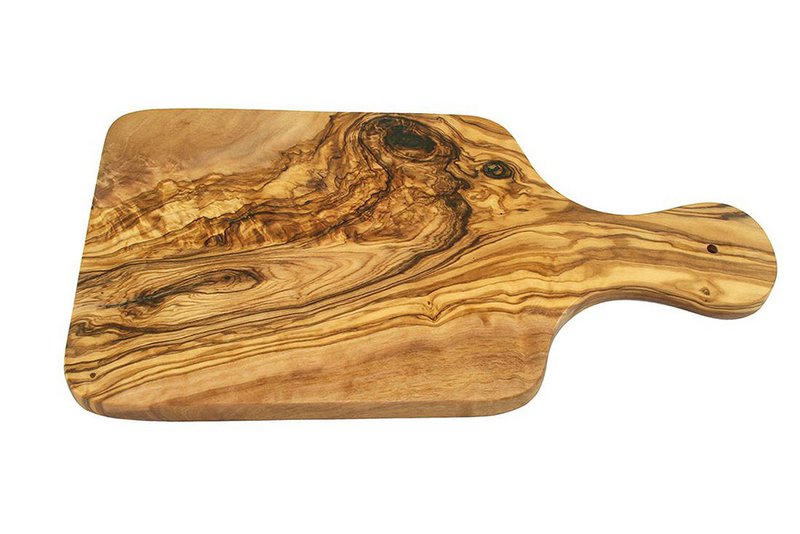 Breakfast board with handle 30 x 15 cm made of sturdy olive wood