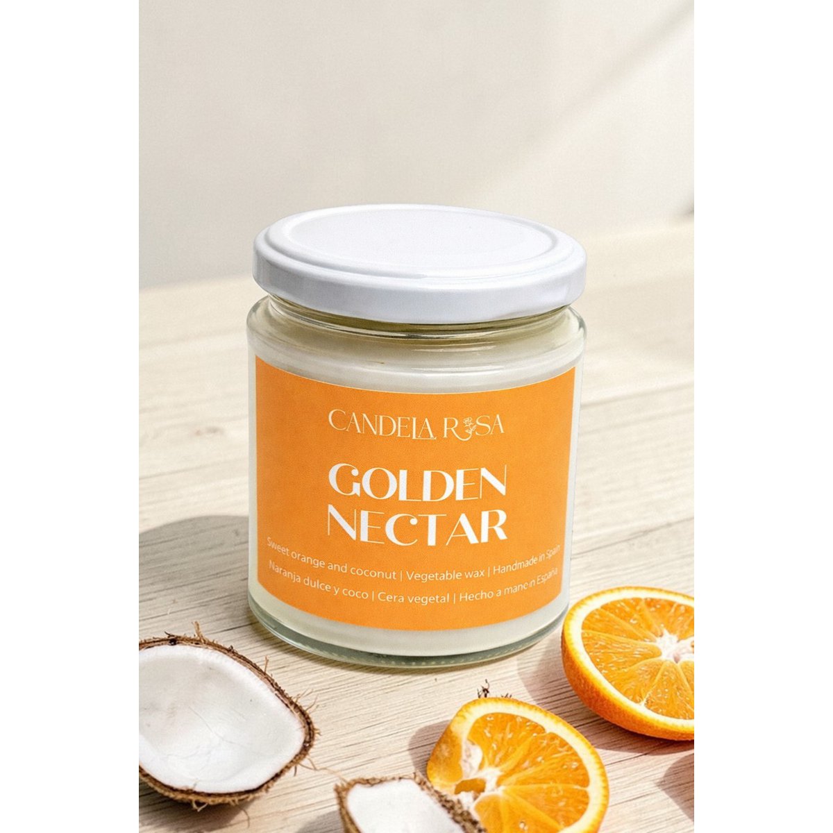 Vela aromática naranja dulce y coco - Golden Nectar