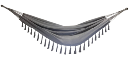 Double hammock with pompoms