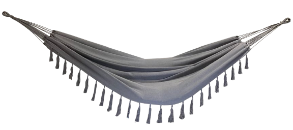 Double hammock with pompoms