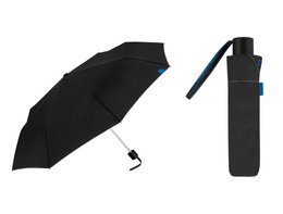 Parapluie pliant manuel "Noir" | Lumière | Coupe-vent | Tissu recyclé | Homme