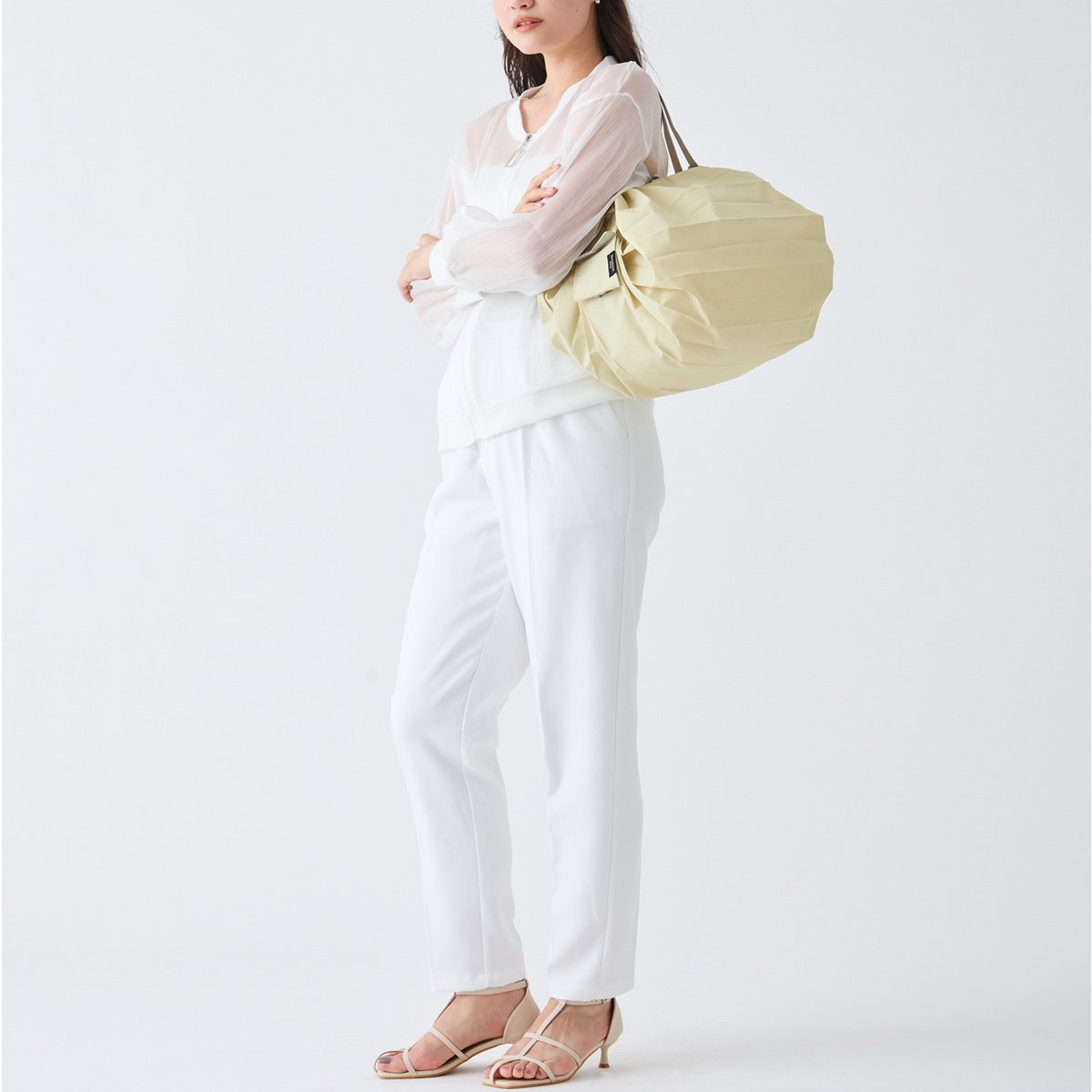 Shupatto compacte opvouwbare boodschappentas maat M - Cashewnoten