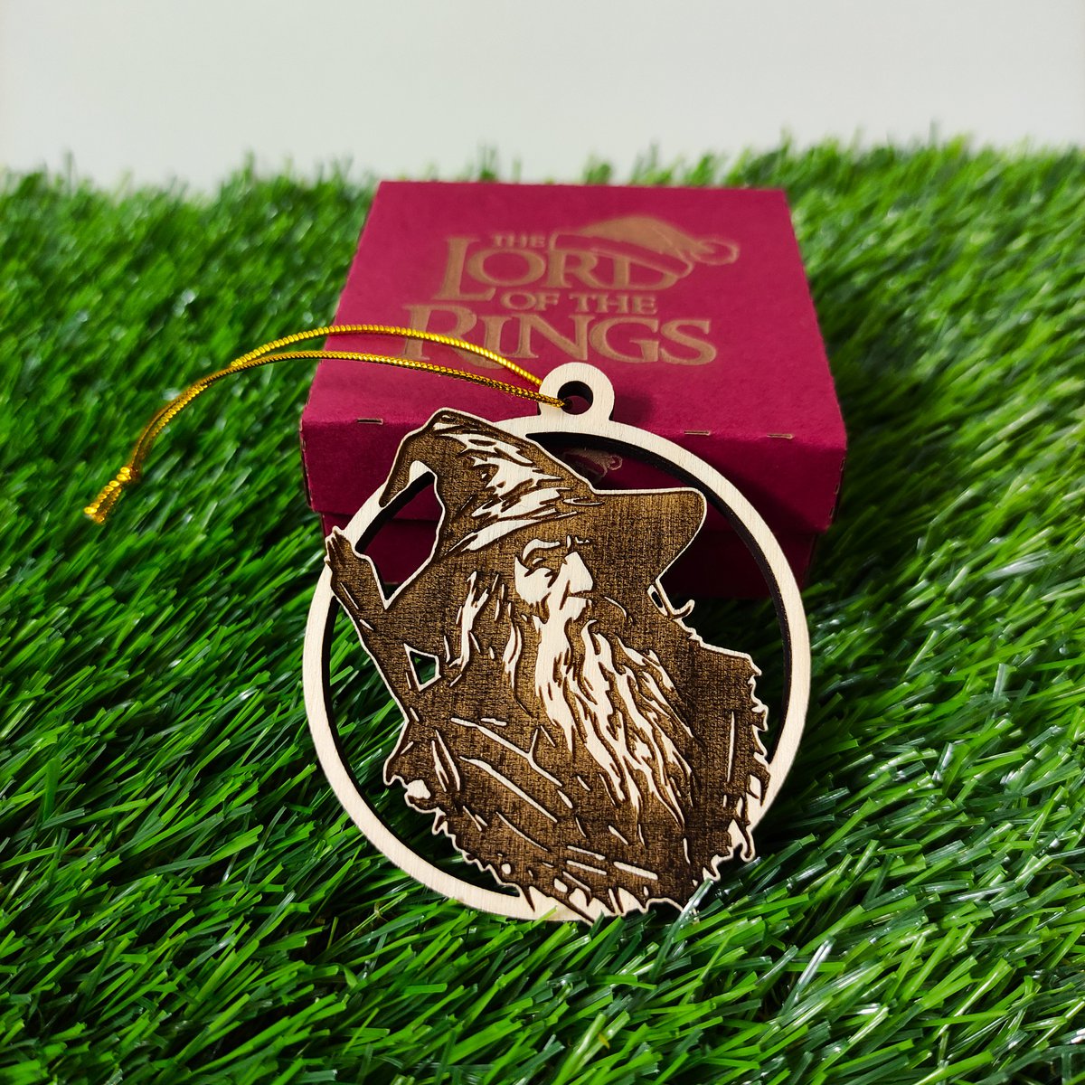 Conjunto de 6 adornos navideños de madera del Señor de los Anillos, regalo geek, adornos de árbol de Navidad, decoración del hogar, decoración navideña ecológica, LOTR