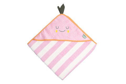 Terry Cotton Kid Hooded Towel Mandy Mandarine