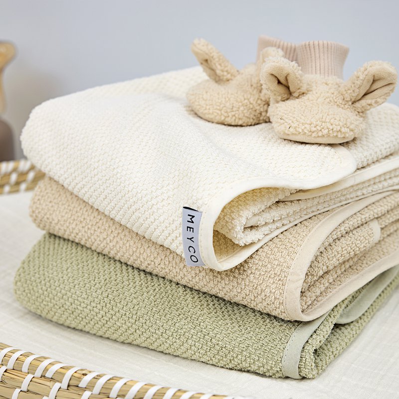 Badekappe frotté Popcorn Soft Olive 75x75cm
