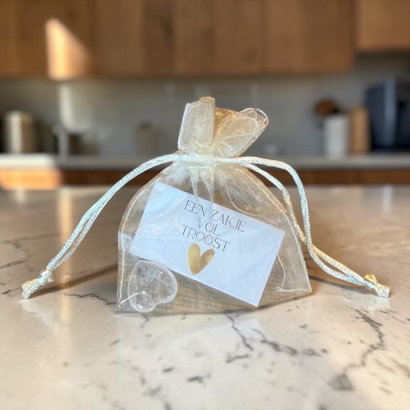 Bag Full of Comfort with Rock Crystal Heart