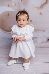Abito bianco Carmella per neonata