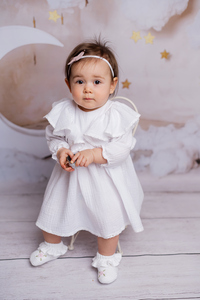 Carmella white dress for new born baby girl
