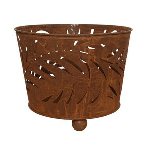 Fire bucket iron dia39-H32cm rust color