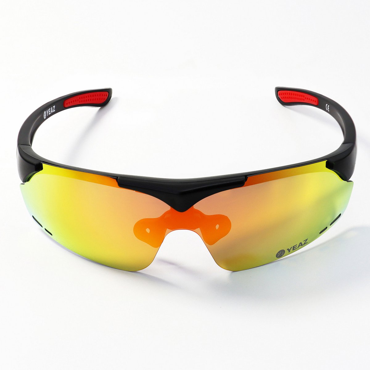 SUNUP Set Magnet-Sport-Sonnenbrille Matt schwarz /  Full Revo Red