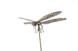 LIBELLULA XL IN METALLO SU BASTONE