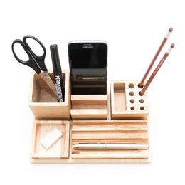 Wooden desk organizer, Desk organizer set