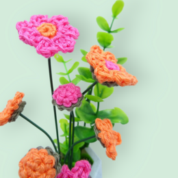 Bouquet Rose/Orange Vert