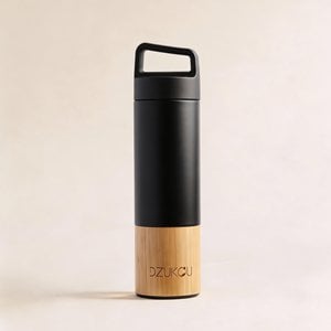 Vacuümgeïsoleerde RVS Fles met Bamboe & Thee-Infuser – 530 ml