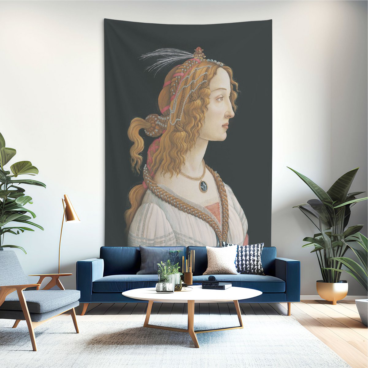 Portret van Simonetta Vespucci Wandtapijt
