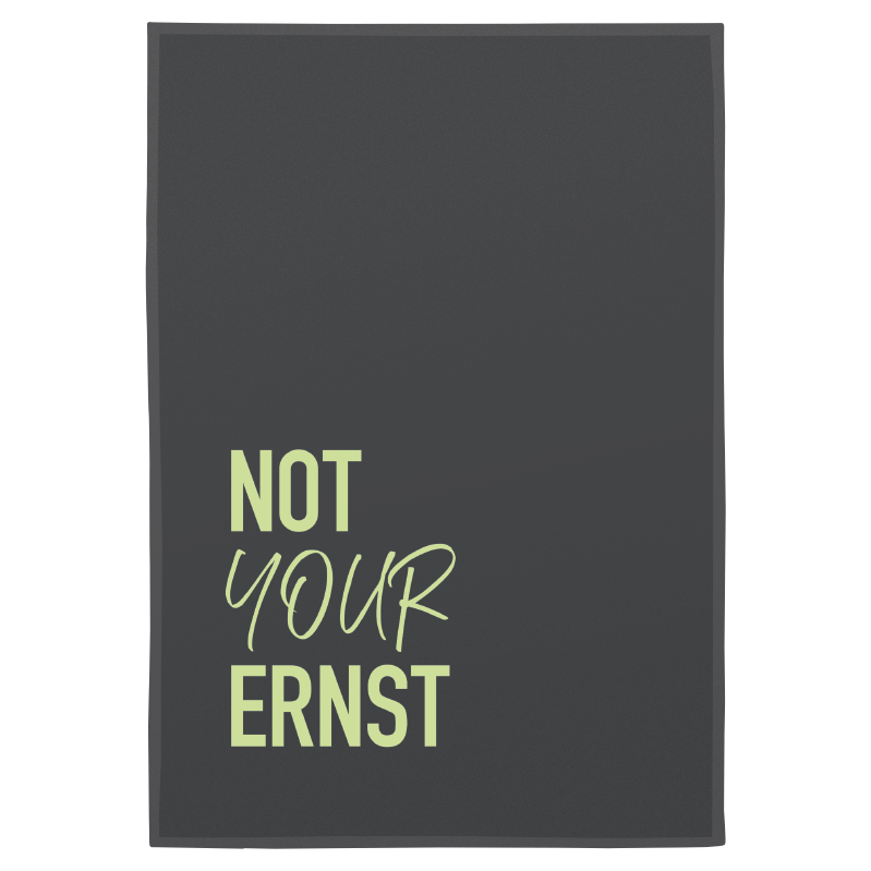 Geschirrtuch grau, not your ernst