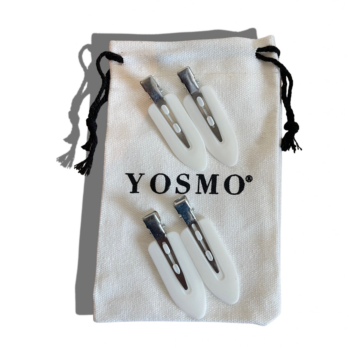 Pinzas para el cabello profesionales YOSMO – Paquete de 4 – Ideal para peinado, maquillaje y cuidado de la piel