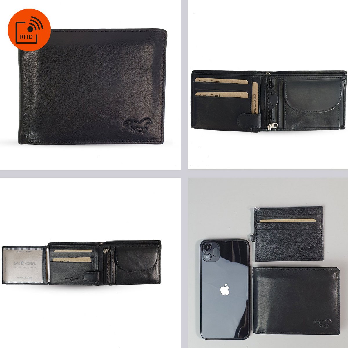 Portefeuille Homme - Grand portefeuille allongé - Portefeuille homme