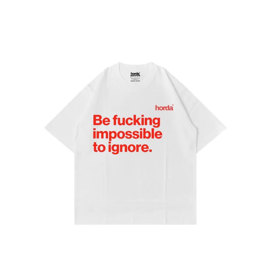 T-shirt Oversize "Loud" Stampa Rossa | Horda Cotone 200g