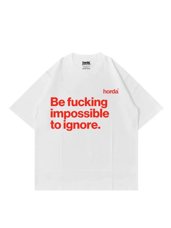 T-shirt Oversize "Loud" Stampa Rossa | Horda Cotone 200g