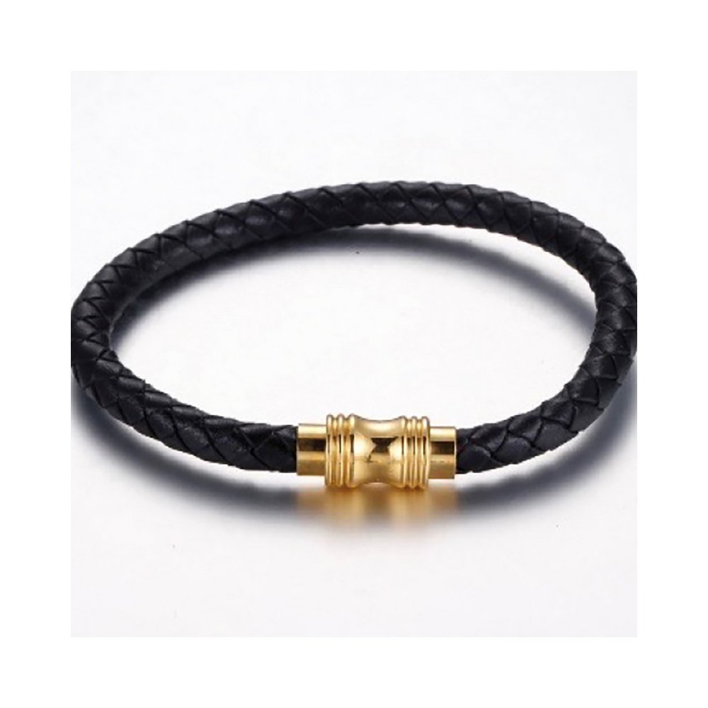 BRACCIALE IN PELLE INTRECCIATA