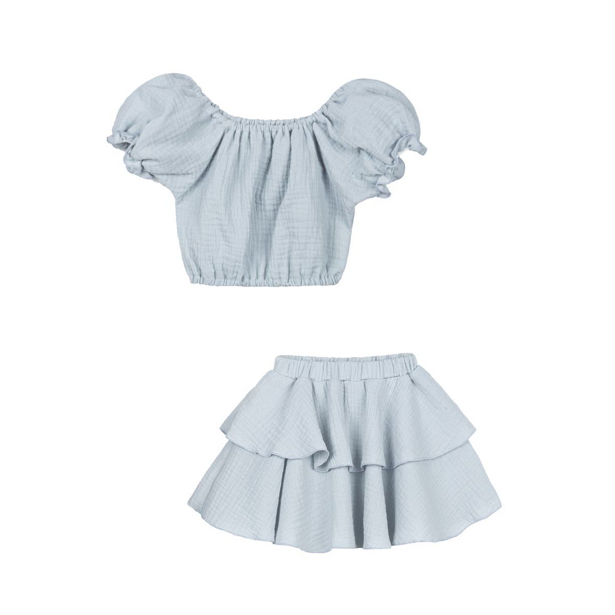 Girls' blouse with skirt CHARLOTTE BLUE