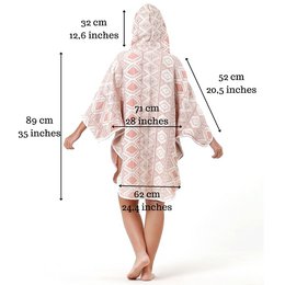 Poncho de plage en gaze de coton