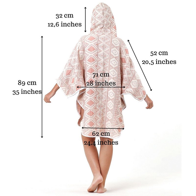 Poncho de plage en gaze de coton