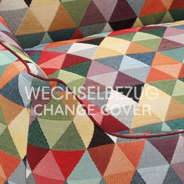 Wechselbezug Hundebett Box Bett Harlekin rot bunt