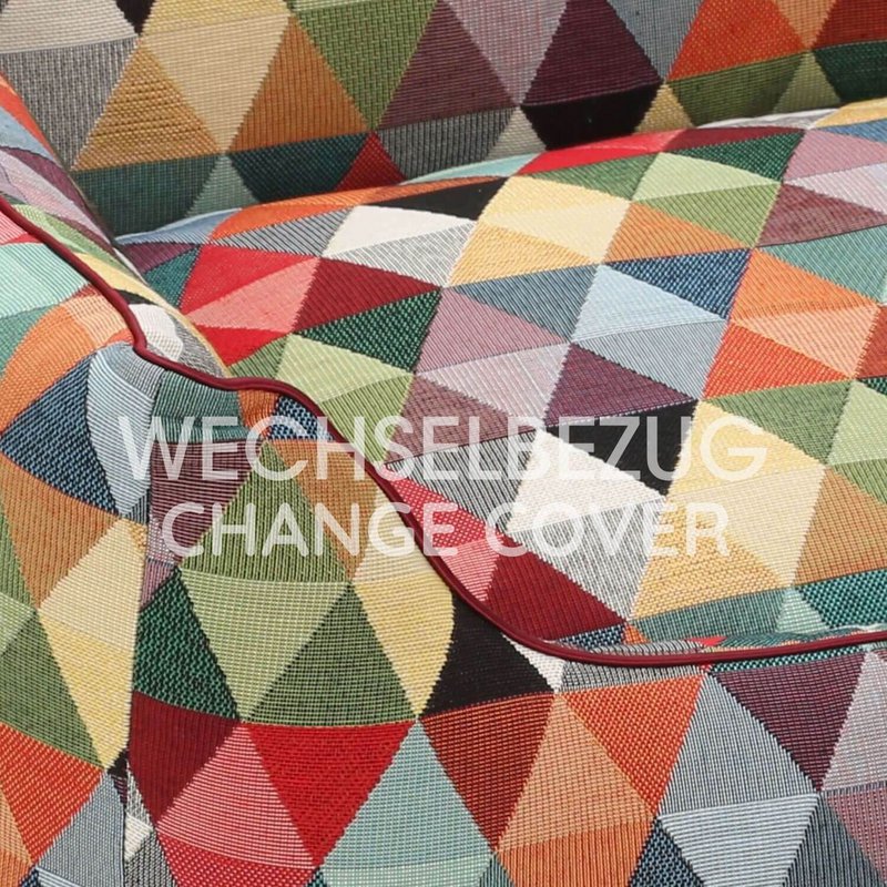 Wechselbezug Hundebett Box Bett Harlekin rot bunt
