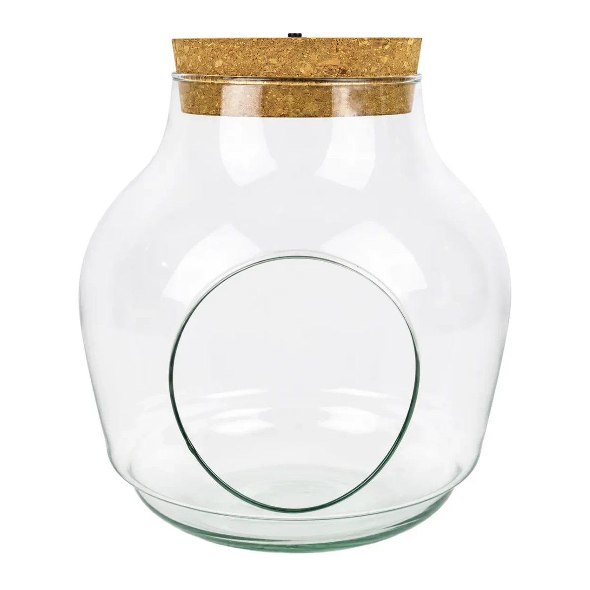 Glass Terrarium with Side Opening and LED Cork W-456A1 19 cm
